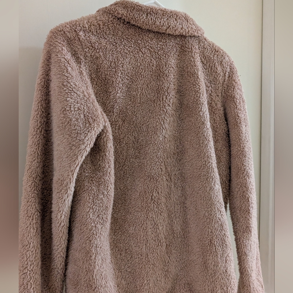 Uniqlo Dusty Pink Fluffy Yarn Fleece Full-Zip Jacket Size Small - Picture 3 of 5
